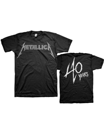 Metallica - 40th Anniversary Songs Logo (Black) (Back Print) (tričko) obrázok 1