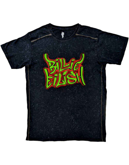 Billie Eilish - Graffiti (Black) (Wash Collection) (tričko) obrázok 1