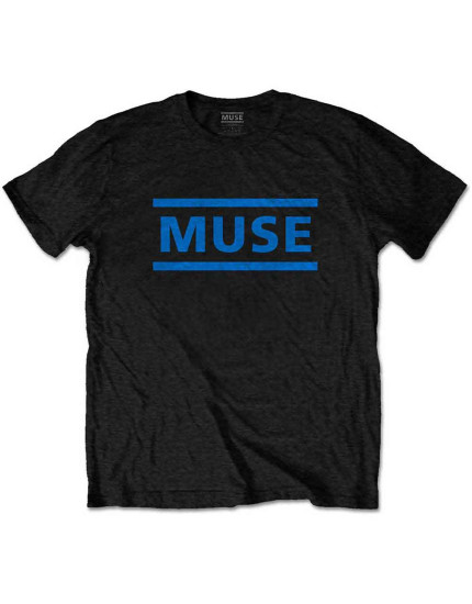 Muse - Dark Blue Logo (Black) (tričko) obrázok 1