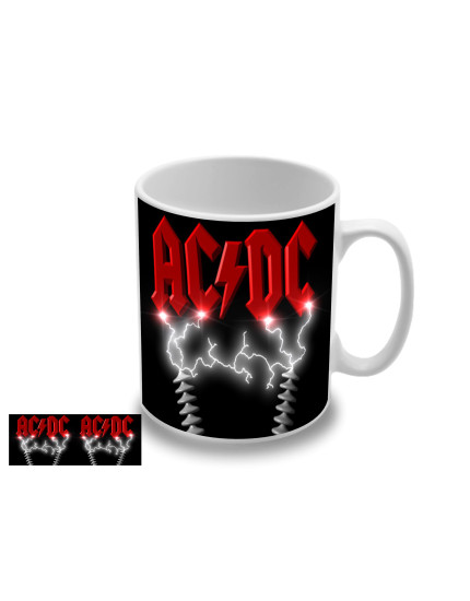 AC/DC Logo Lightning hrnček obrázok 1