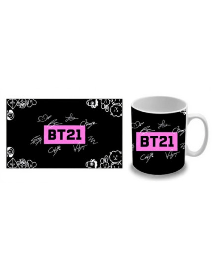 BT21 - Logo Signature hrnček obrázok 1