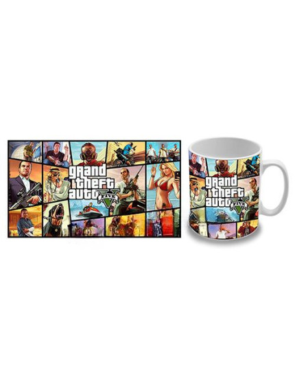 Grand Theft Auto 5 (GTA 5) - Collage hrnček obrázok 1
