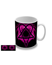 HIM - Pink Heartagram hrnček