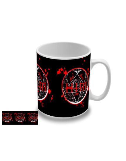 HIM - Red Heartagram hrnček obrázok 1