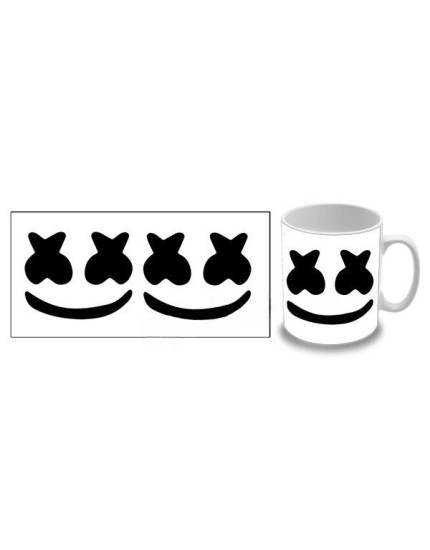 Marshmello - Smile Black and White hrnček obrázok 1