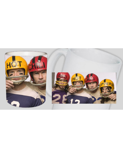 Red Hot Chili Peppers - Band Helmets hrnček obrázok 1
