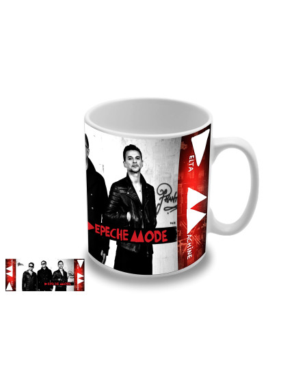 Depeche Mode - Red Logo and Band hrnček obrázok 1