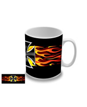 Choppers - Flamed Iron Cross hrnček