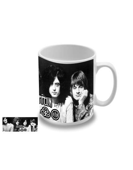 Led Zeppelin - Black and White Logo hrnček obrázok 1