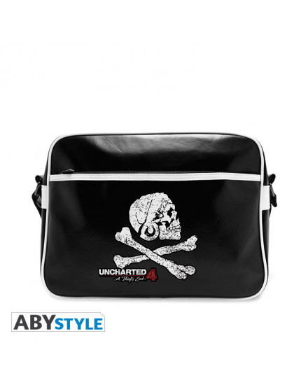 Uncharted 4 Skull Vinyl Messenger Bag obrázok 1