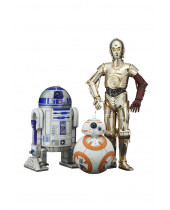 Star Wars Episode 7 PVC Statue 3-Pack 1/10 C-3PO and R2-D2 and BB-8