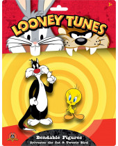 Looney Tunes ohybné postavičky 2-Pack Sylvester the Cat and Tweety Bird 6 - 15 cm