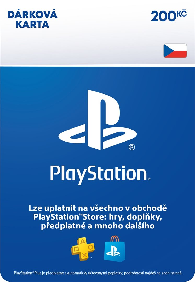 PlayStation Store predplatená karta 200 Kč CZ
