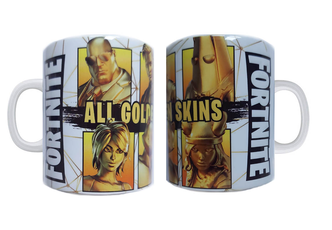 Fortnite hrnček All Golden Skins