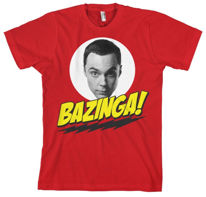 Bazinga Sheldons Head (T-Shirt) S