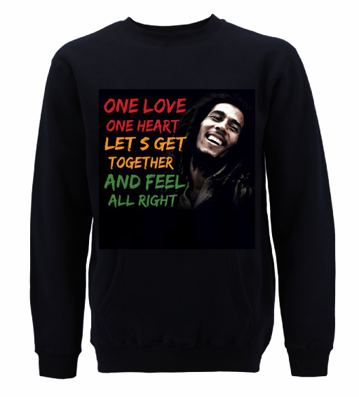 Bob Marley Hoodie One Love One Heart XXL