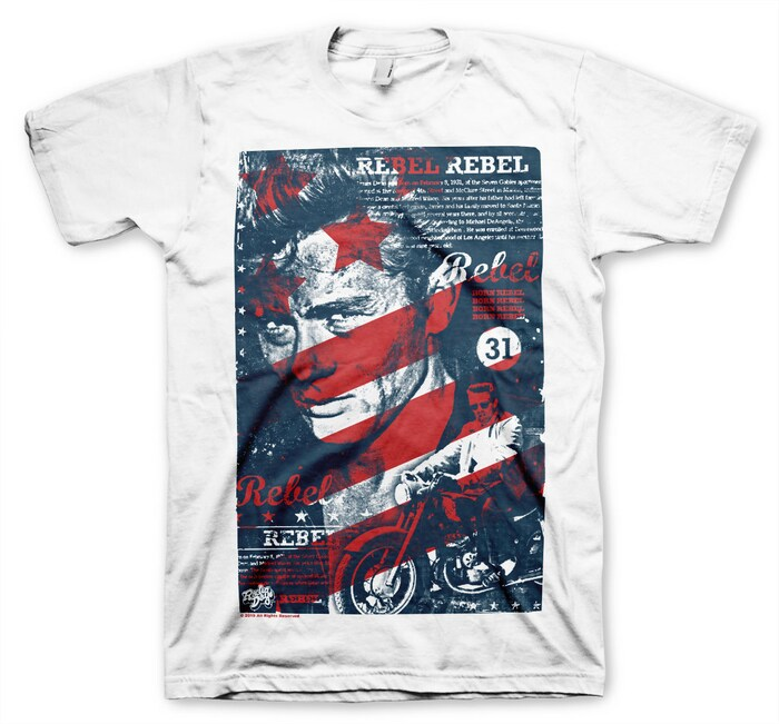 James Dean Washed Poster (T-Shirt) XL