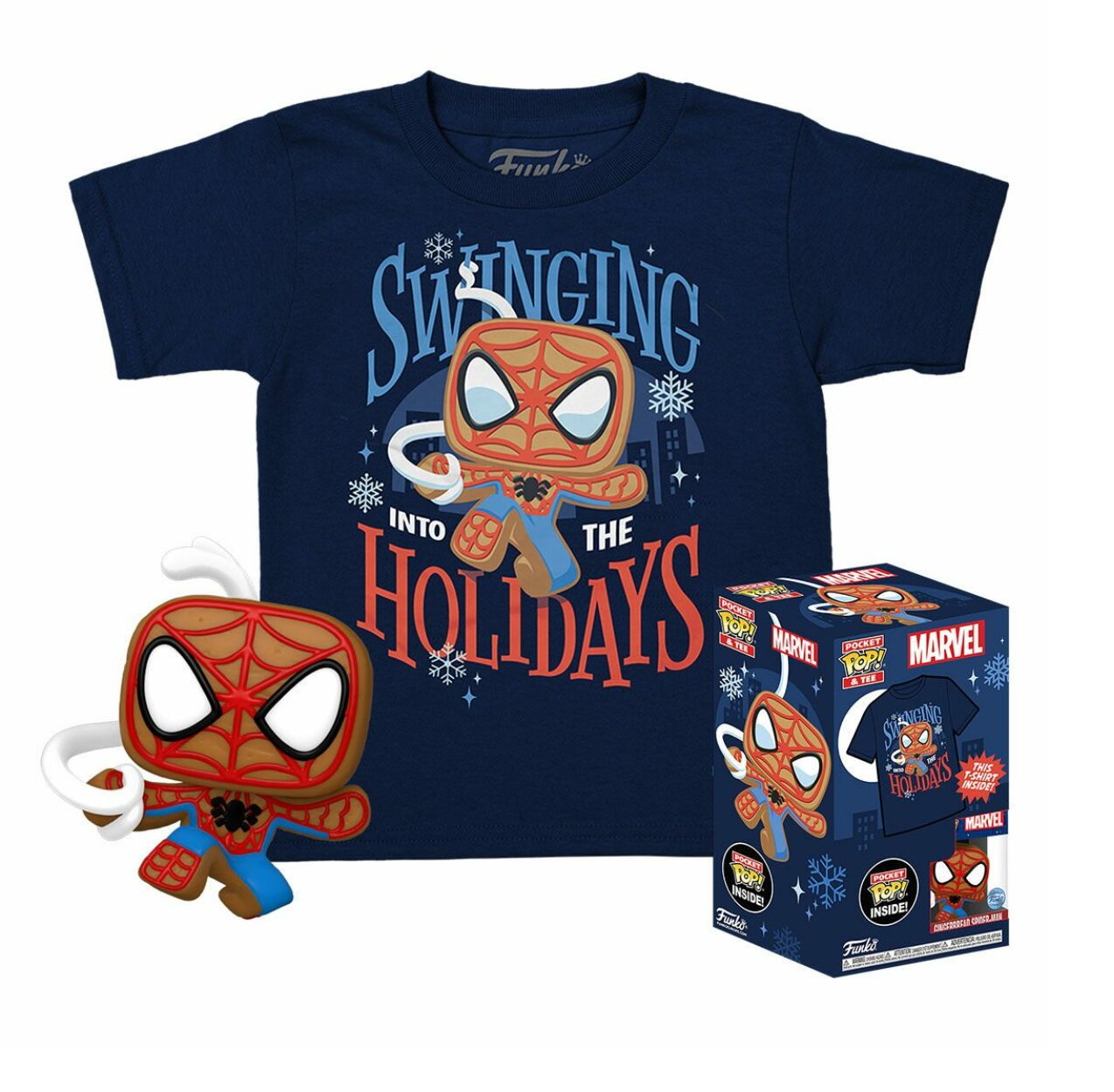 Pop! Marvel - Gingerbread Spider-Man Tee Box L