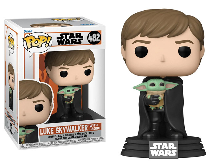 Funko Pop! 482 Star Wars The Mandalorian Luke Skywalker With Grog
