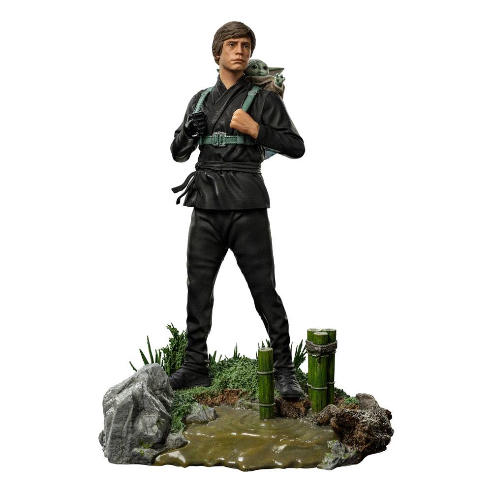 Star Wars Book of Boba Fett Art Scale socha 1/10 Luke Skywalker and Grogu Training 20 cm