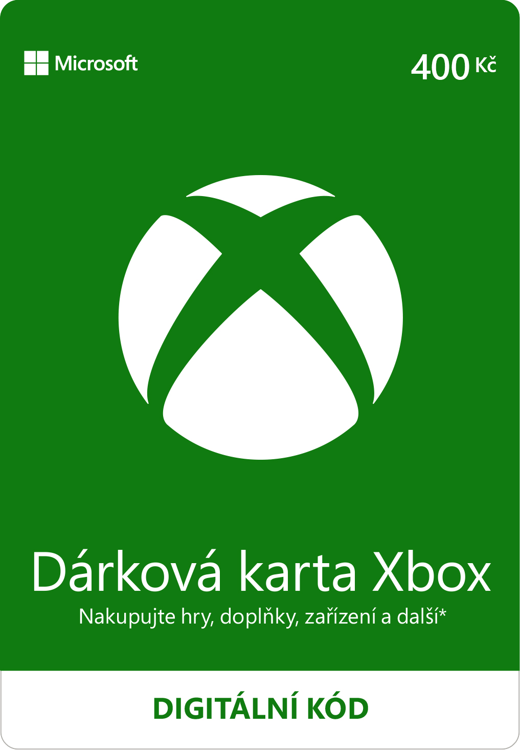 XBOX - Dárková karta Xbox 400 Kč (digitálny produkt)
