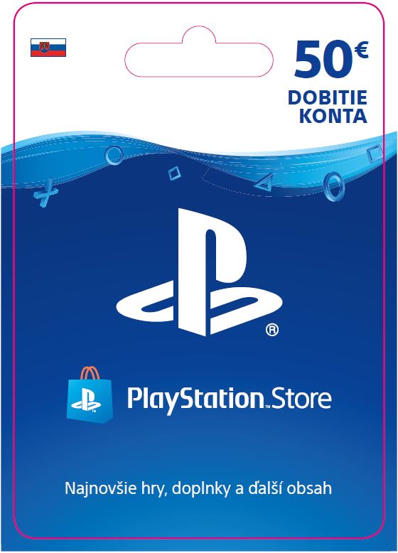 Sony PlayStation Store predplatená karta 50 EUR