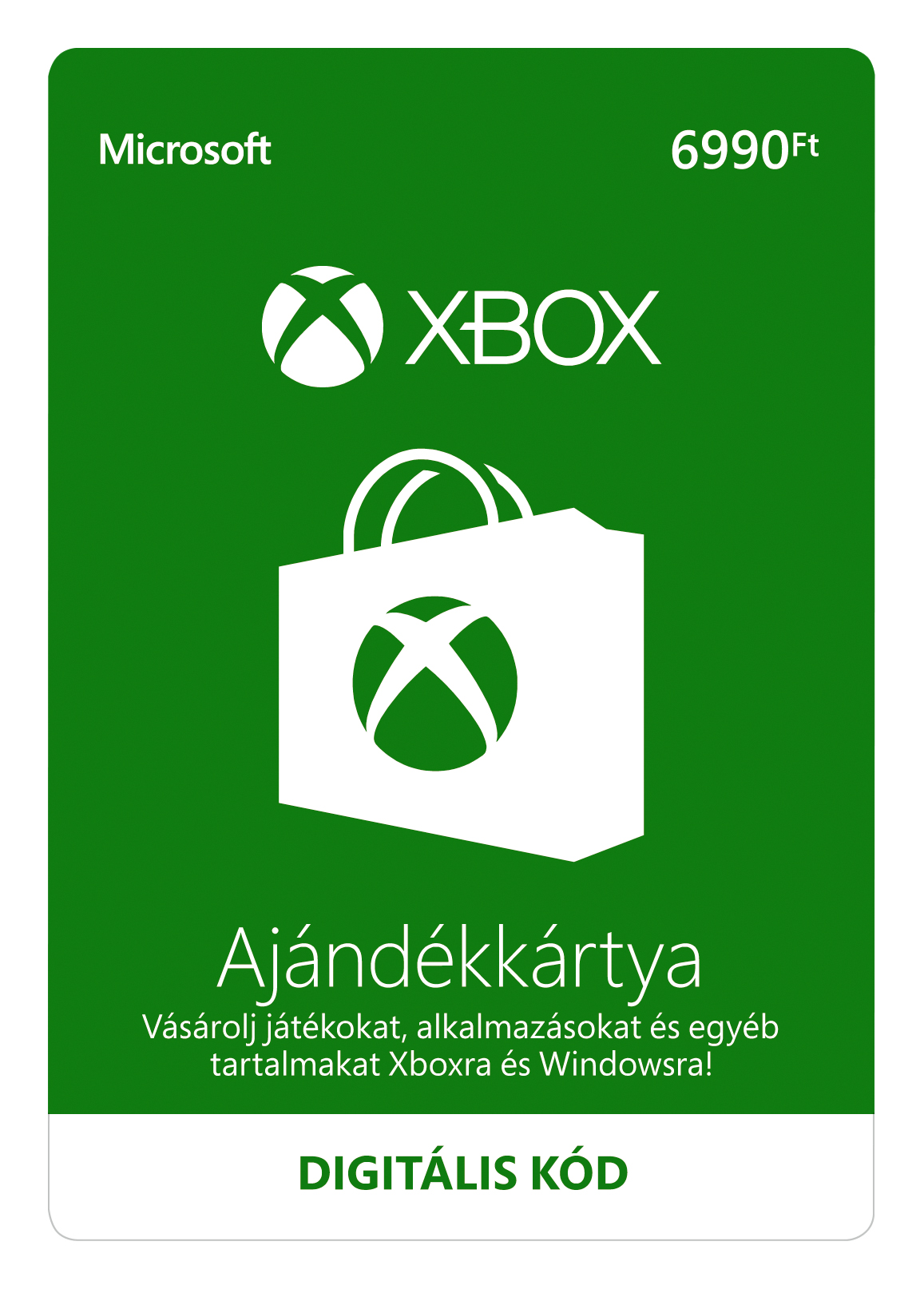 Microsoft Xbox Darčeková karta 6990 HUF