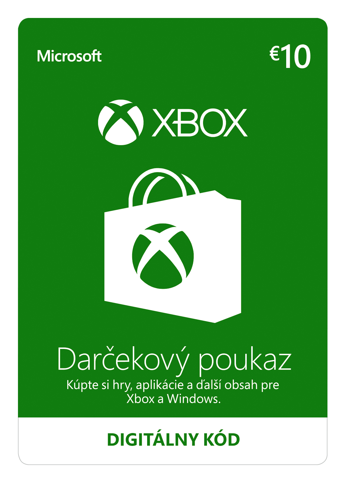 Microsoft Xbox Live darčeková karta 10 €