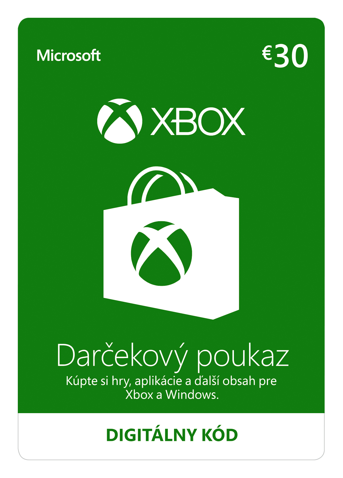 Microsoft Xbox Live darčeková karta 30 €